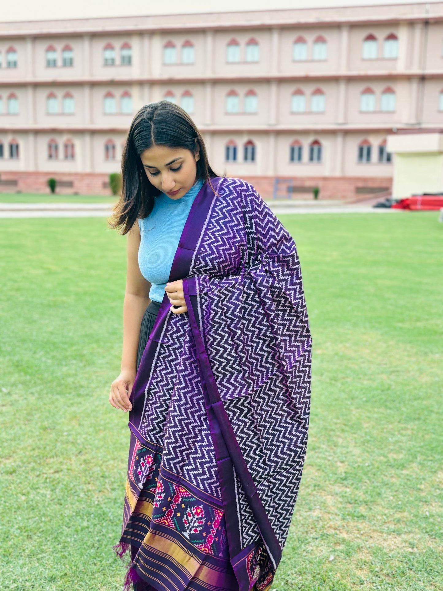 Purple Patola Dupatta