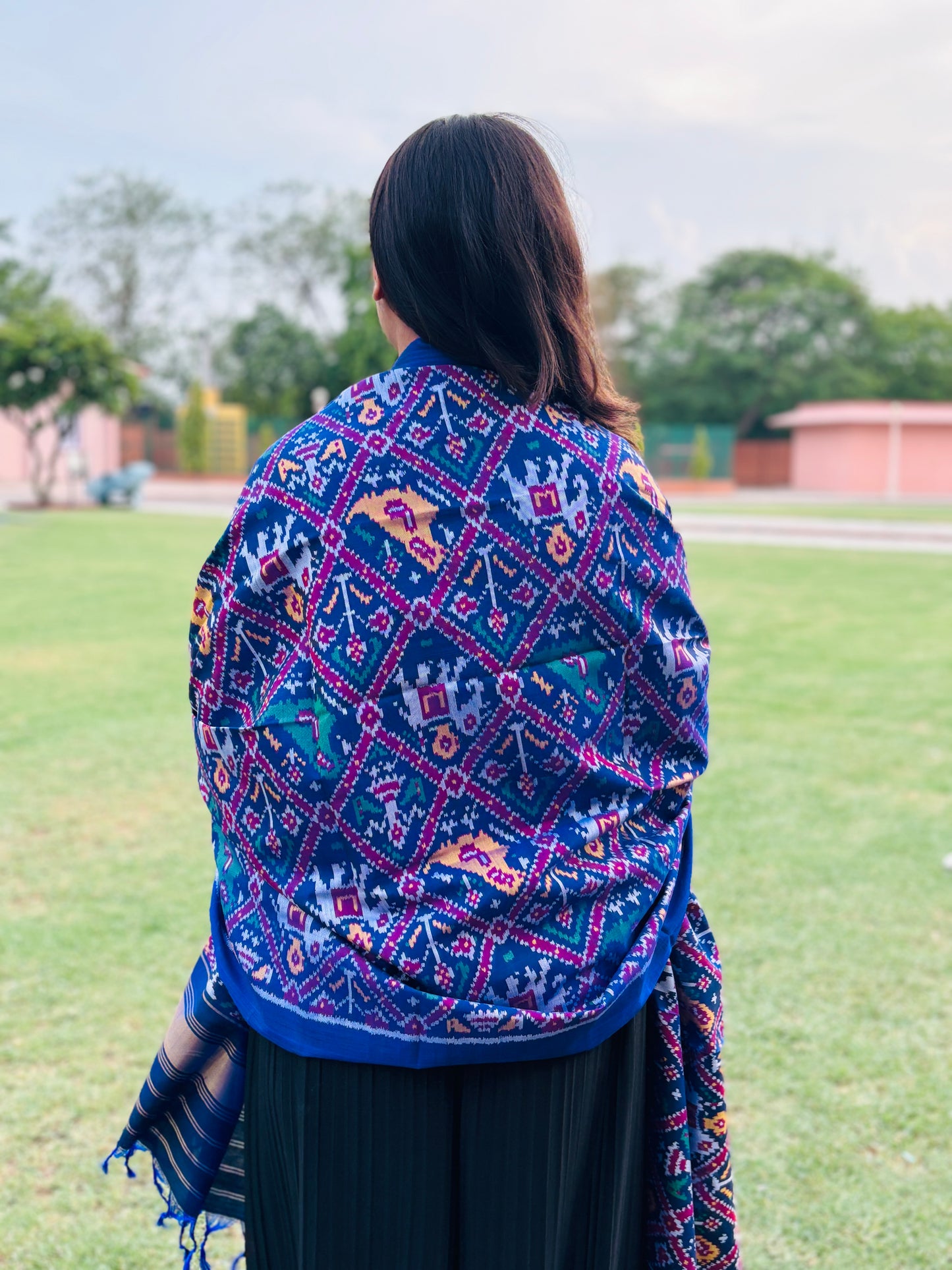 Blue Rajkot Patola Dupatta