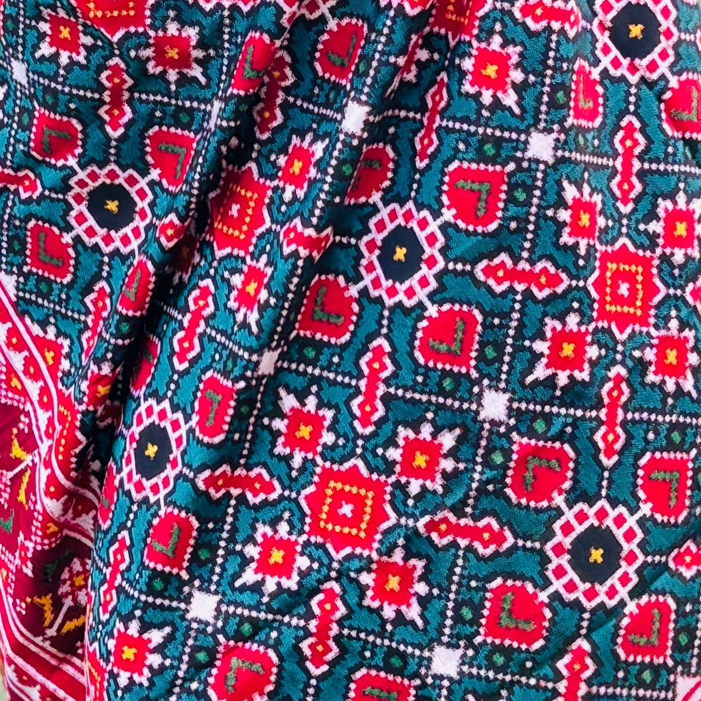 Deep Red Patola Dupatta