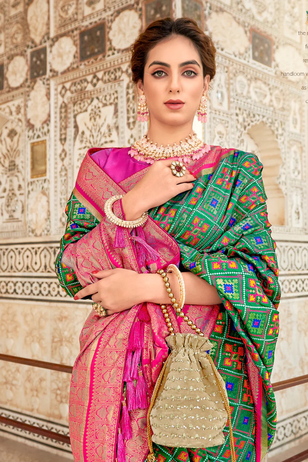 Morpich Woven Patola Silk Saree