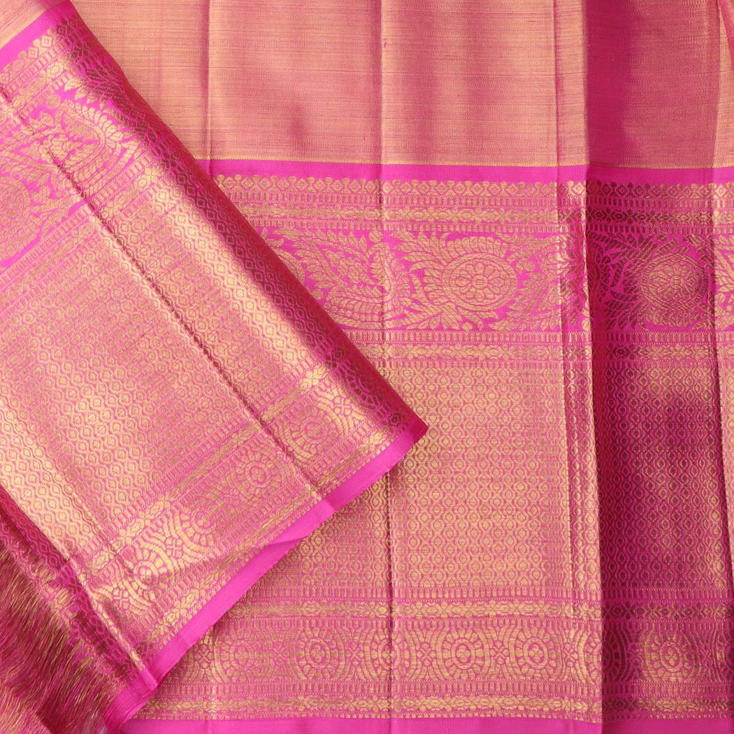 Green Tissue Kanjivaram Silk Saree With Bird And Pattern