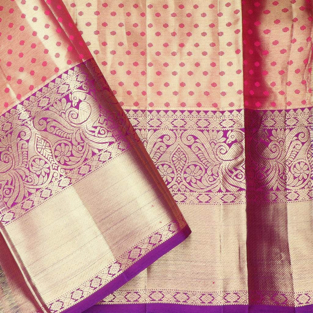 Light Sky Blue Kanjivaram Silk Saree With Jaal Design