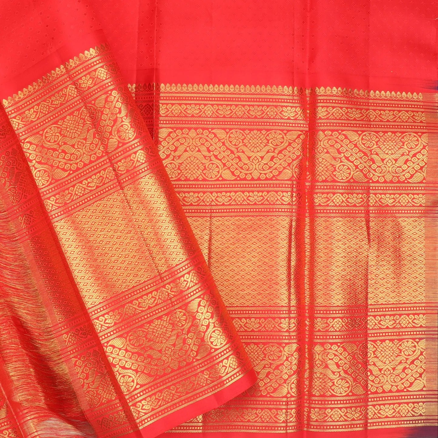 Pastel Green Kanjivaram Silk Saree With Checks Pattern