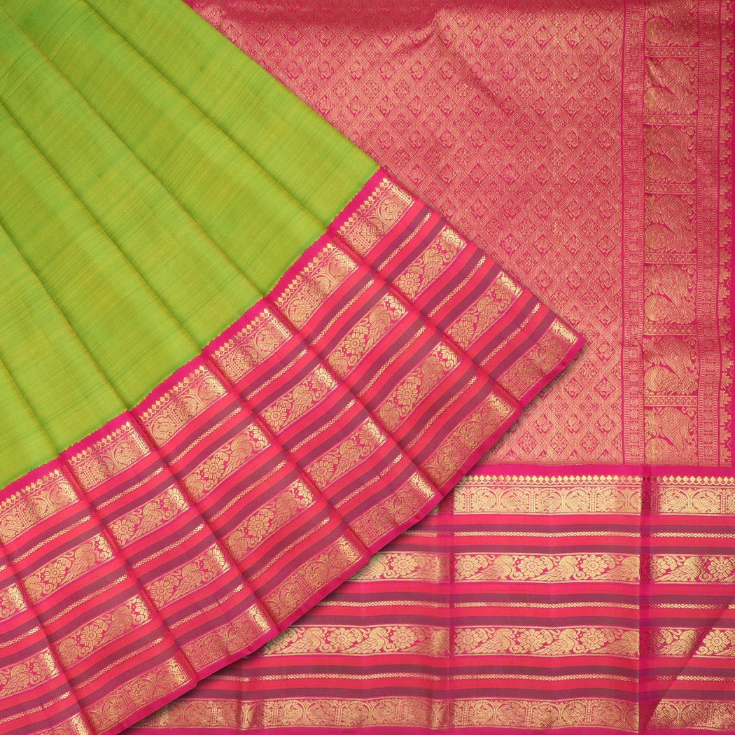 Light Green Kanjivaram Silk Saree