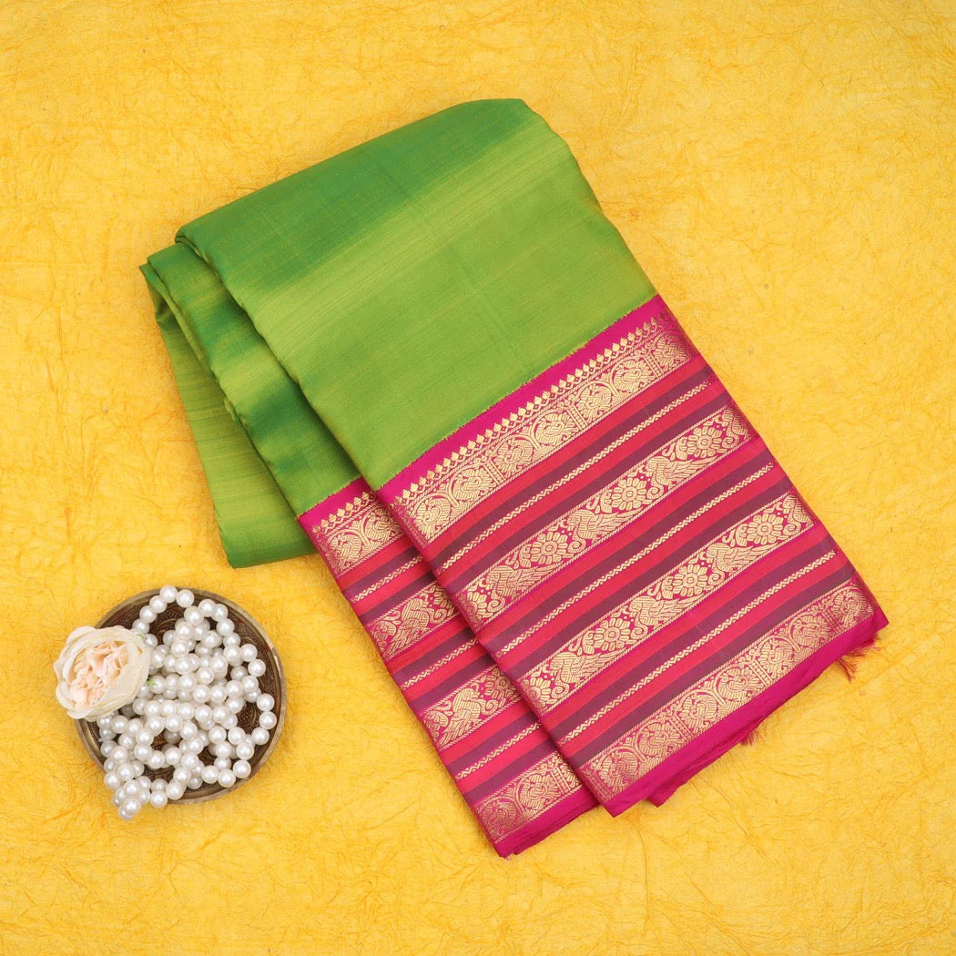 Light Green Kanjivaram Silk Saree