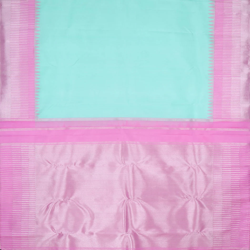 Seafoam Blue Kanjivaram Silk Saree