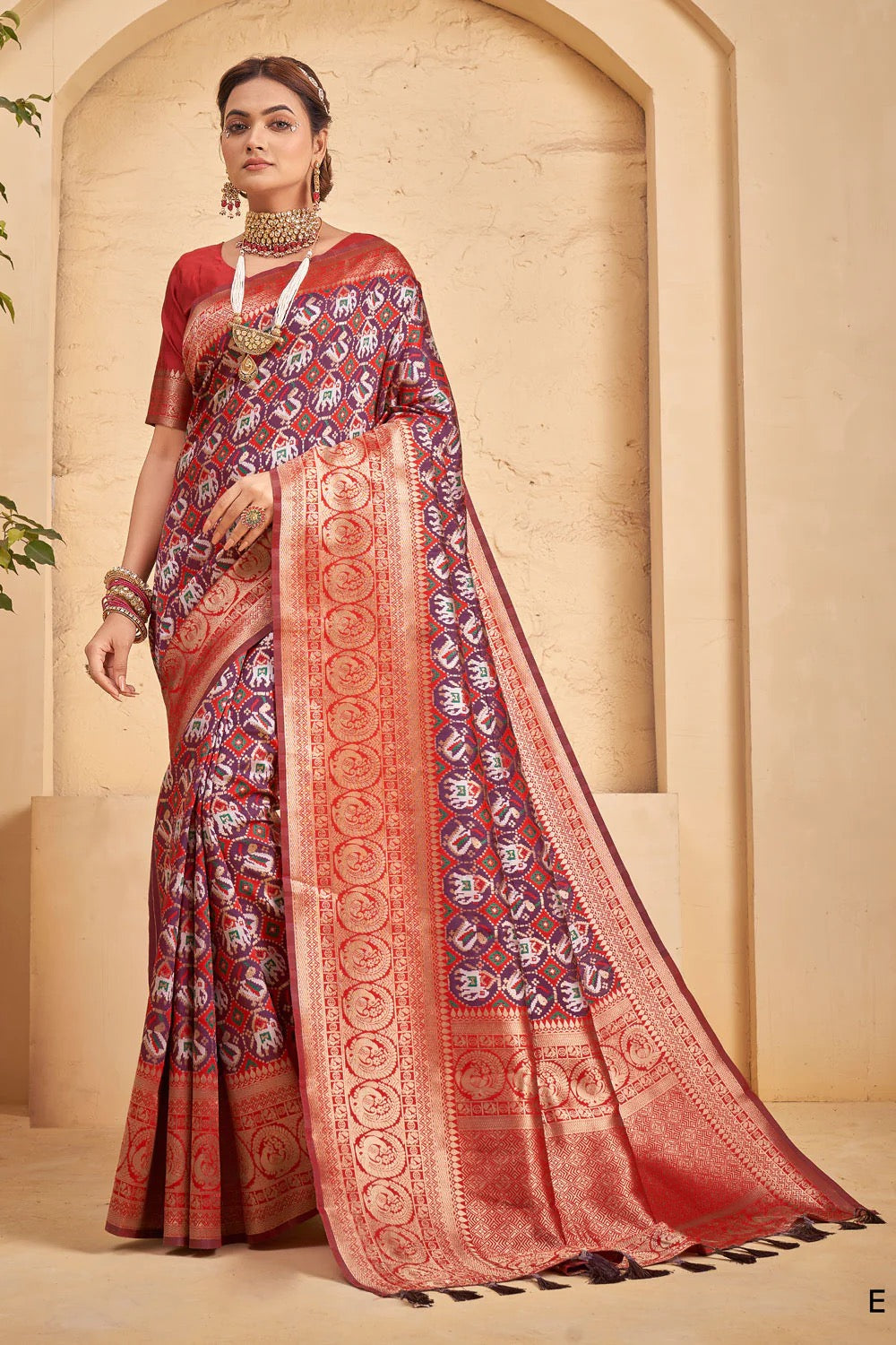 Purple Weaving Patola Silk