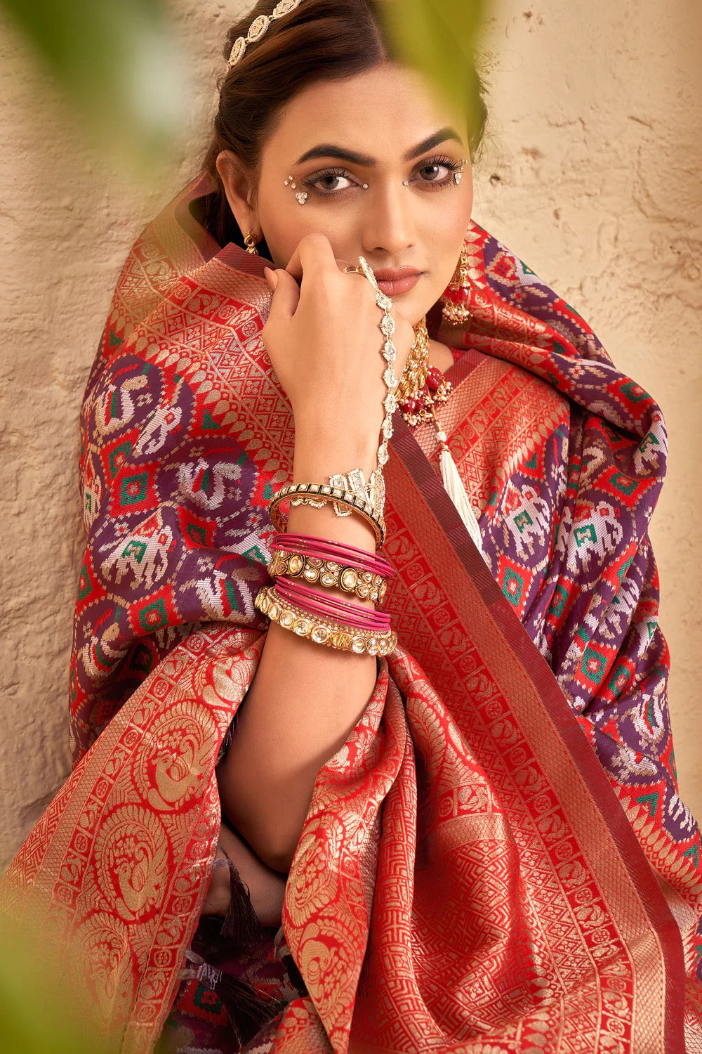 Purple Weaving Patola Silk