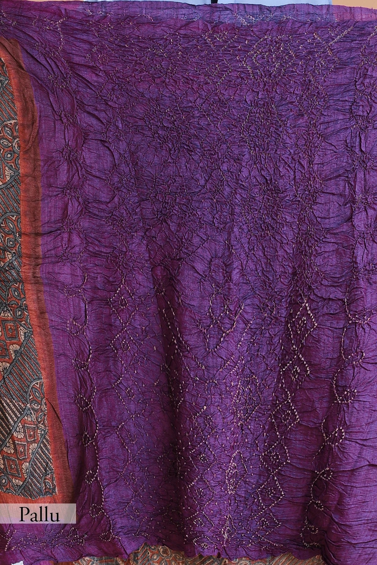 Multicolour Bandhani Printed Tussar Silk Saree