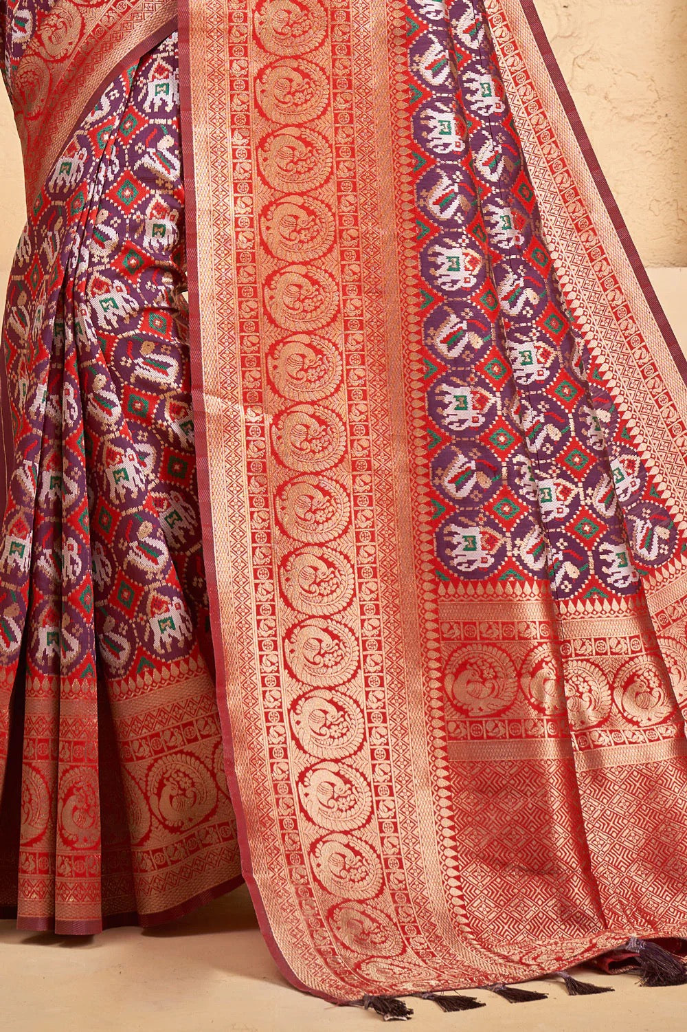 Purple Weaving Patola Silk