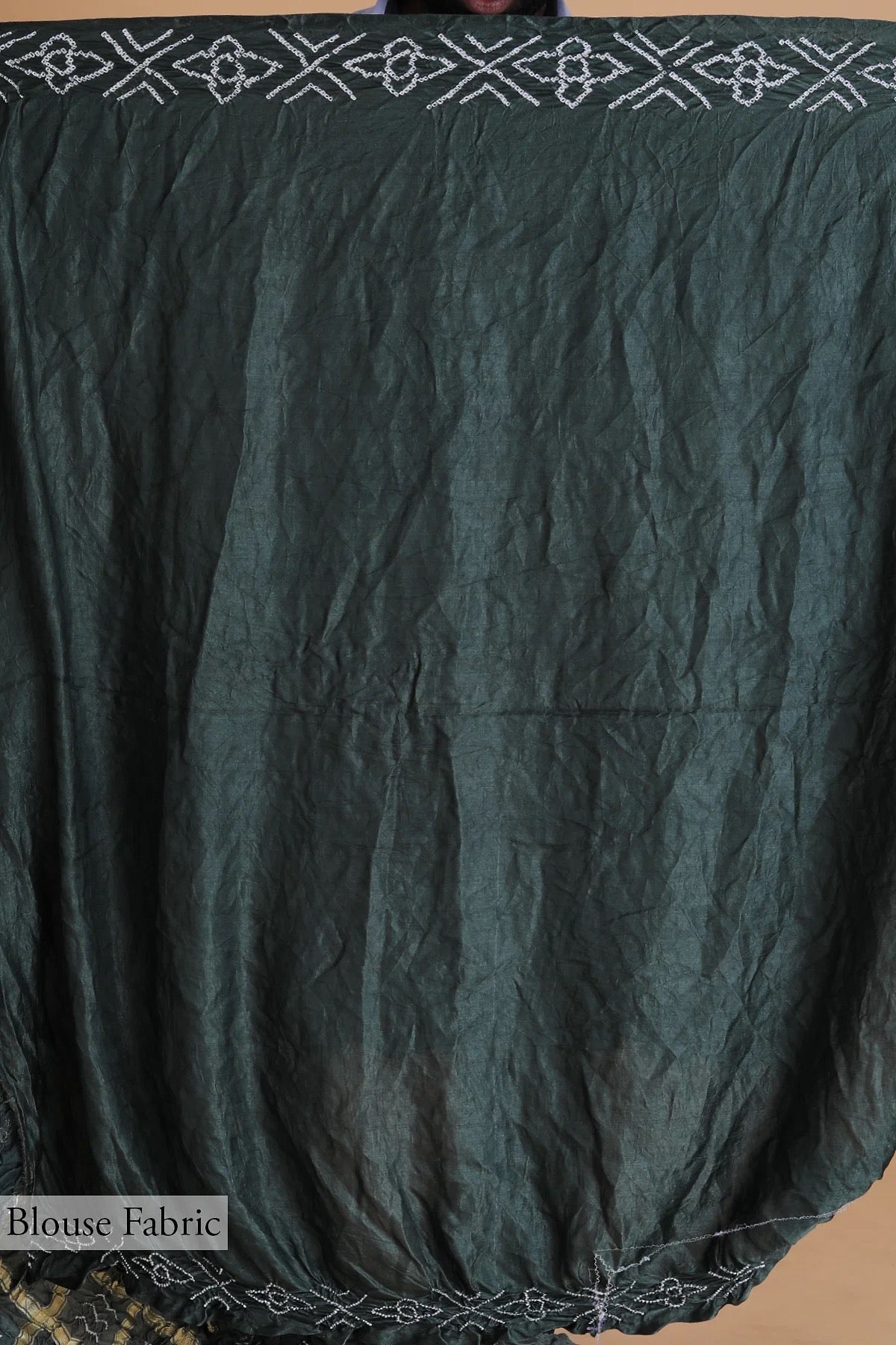 Green Shaded Bandhani Printed Gajji Silk Saree