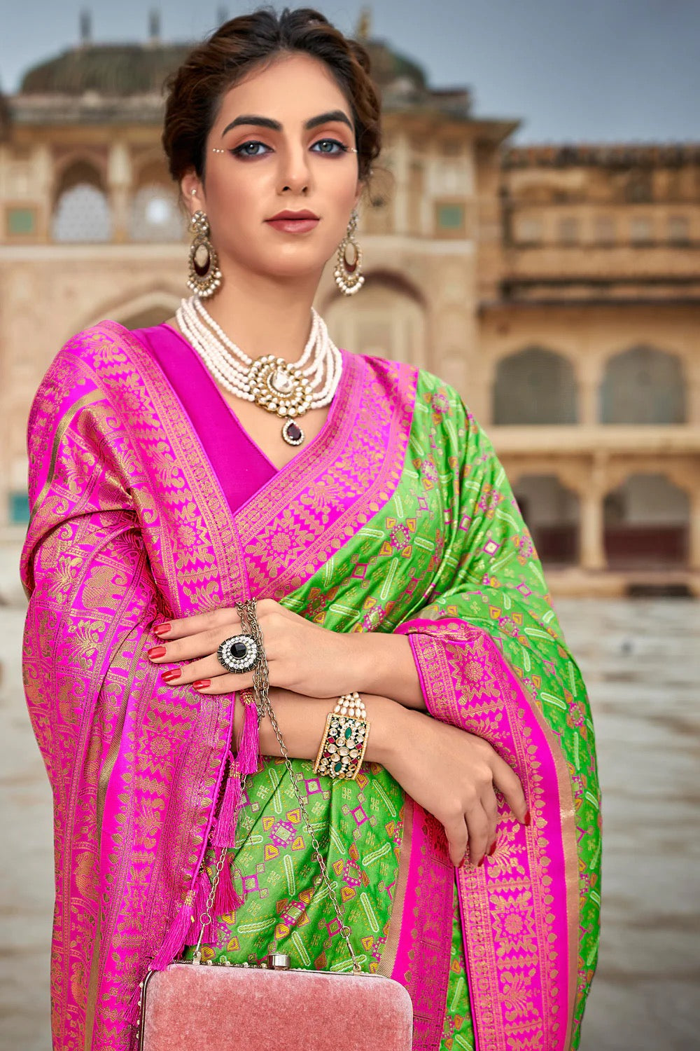 Green Patola Silk Saree