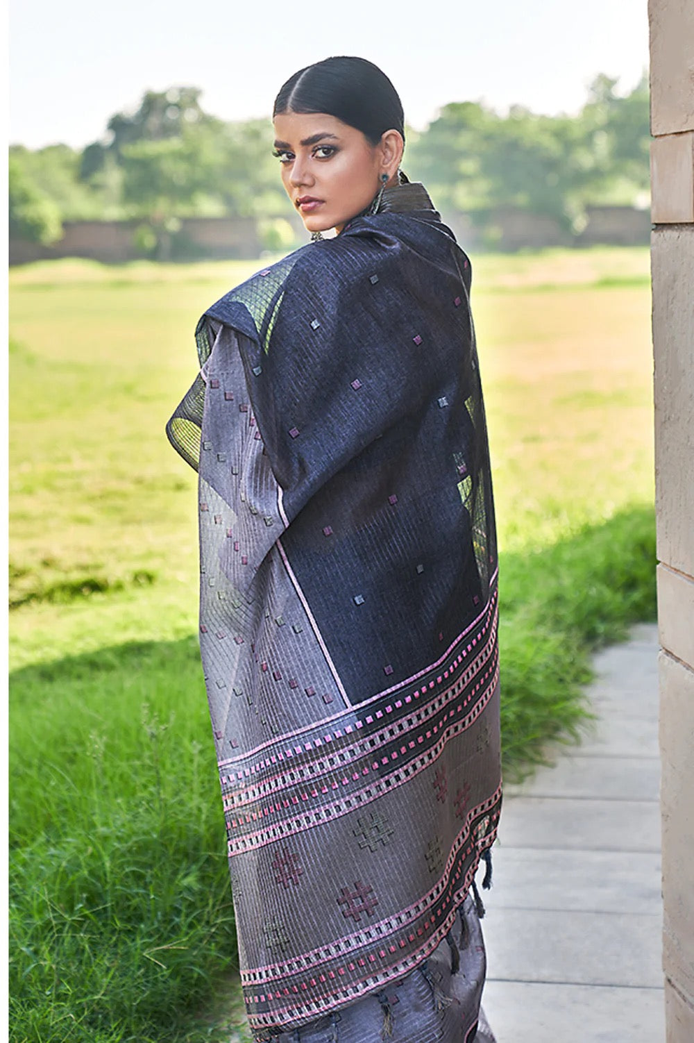 Blue Cotton Silk Saree