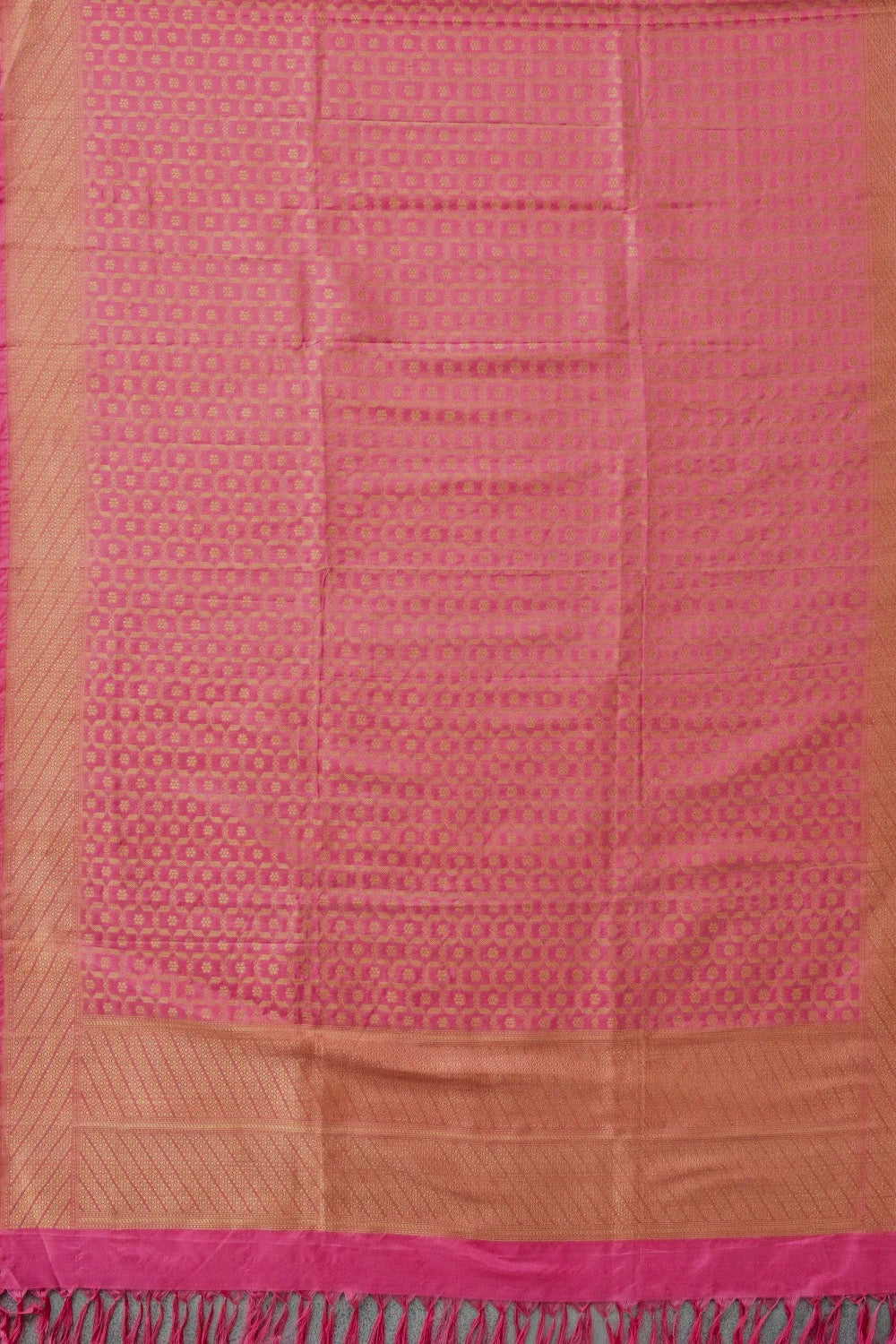 Royal Pink Handwoven Banarasi Pure Silk Dupatta