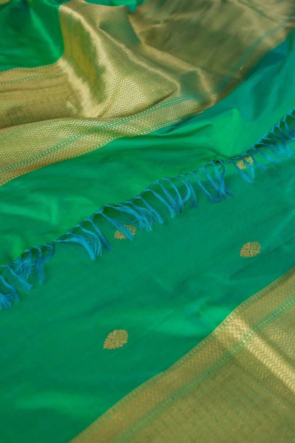Persian Green Handwoven Banarasi Pure Silk Dupatta