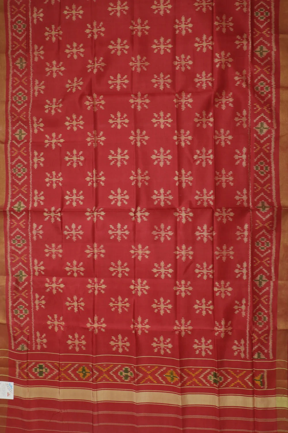 Traditional Red Patola Silk Ikat Dupatta