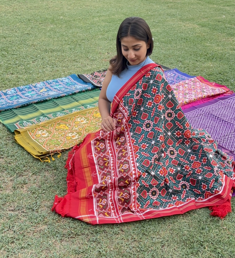 Deep Red Patola Dupatta