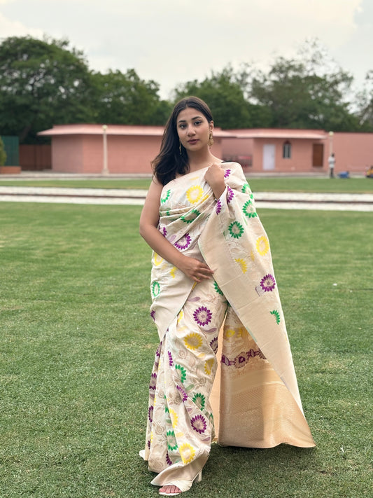BIEGE Meenakari Banarasi Saree