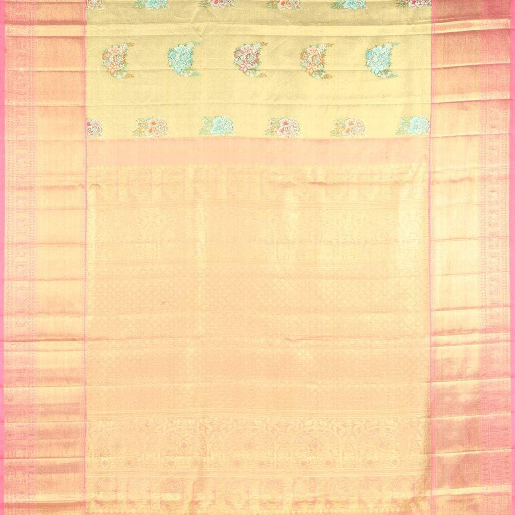 Old Gold Yellow Tissue Kanjivaram Silk Saree