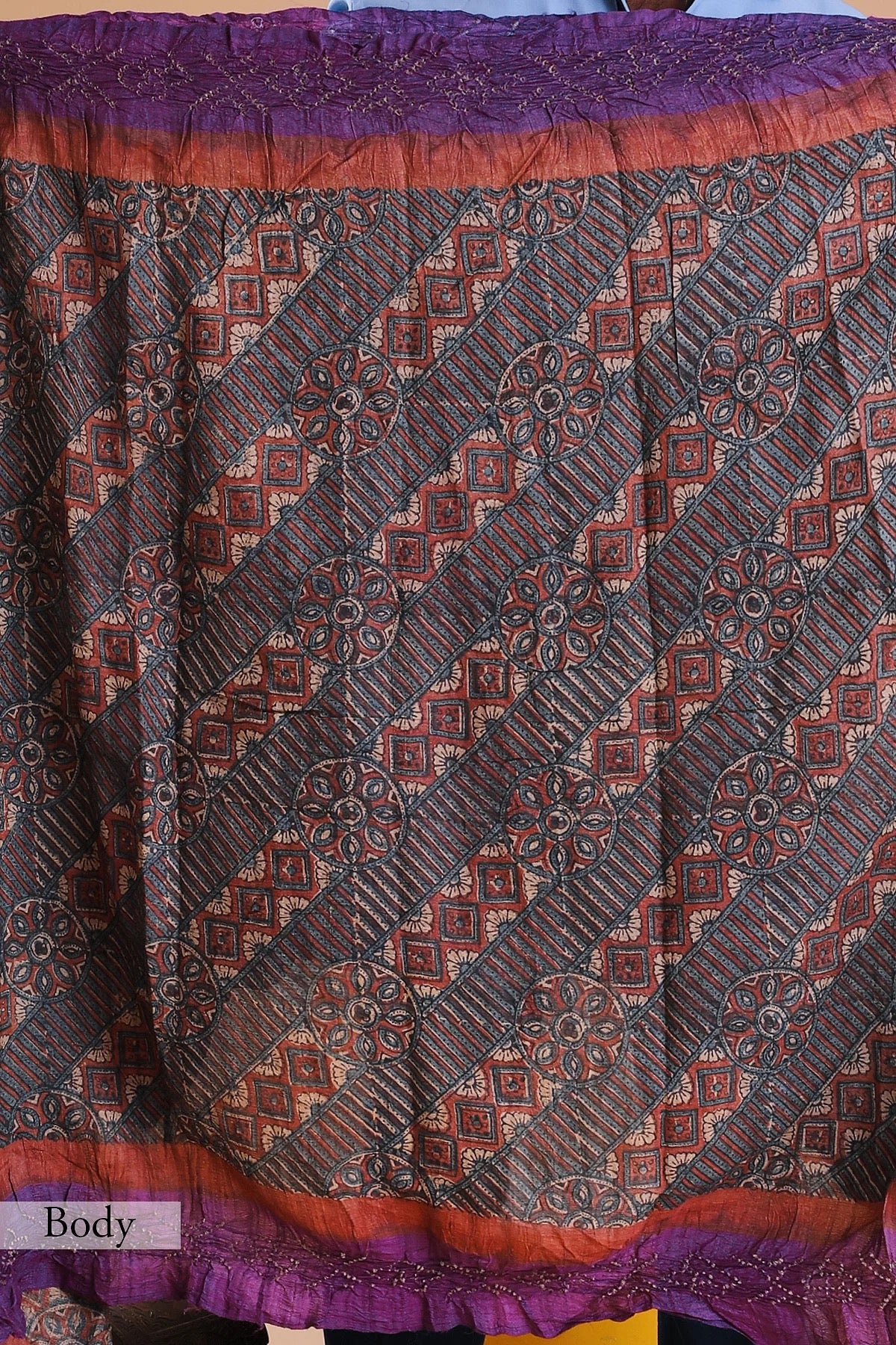 Multicolour Bandhani Printed Tussar Silk Saree